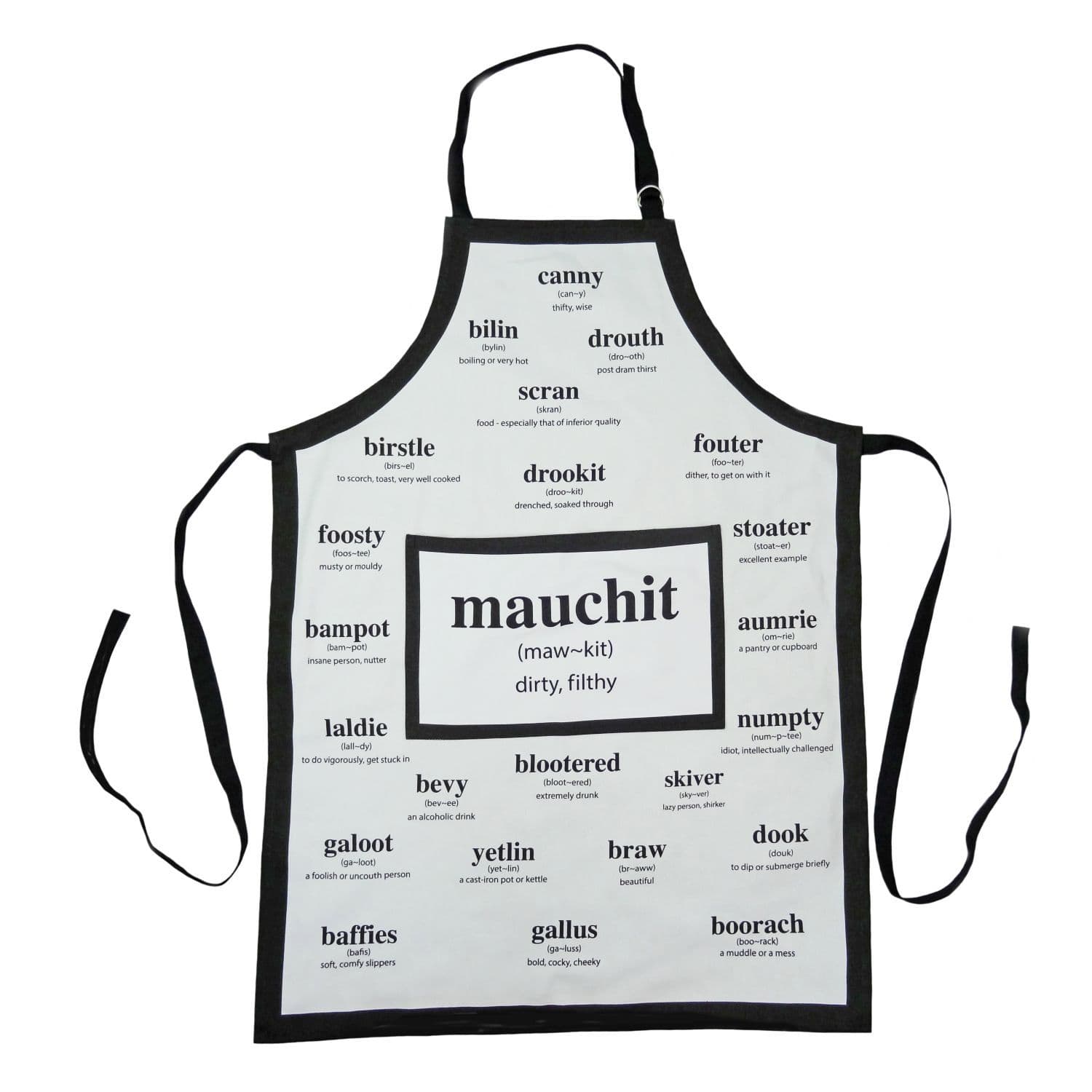 Auld Scots Words Kitchen Apron