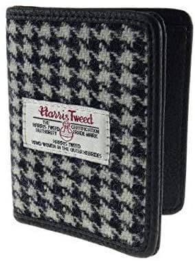 Authentic Harris Tweed Black Dogtooth Credit Card Holder
