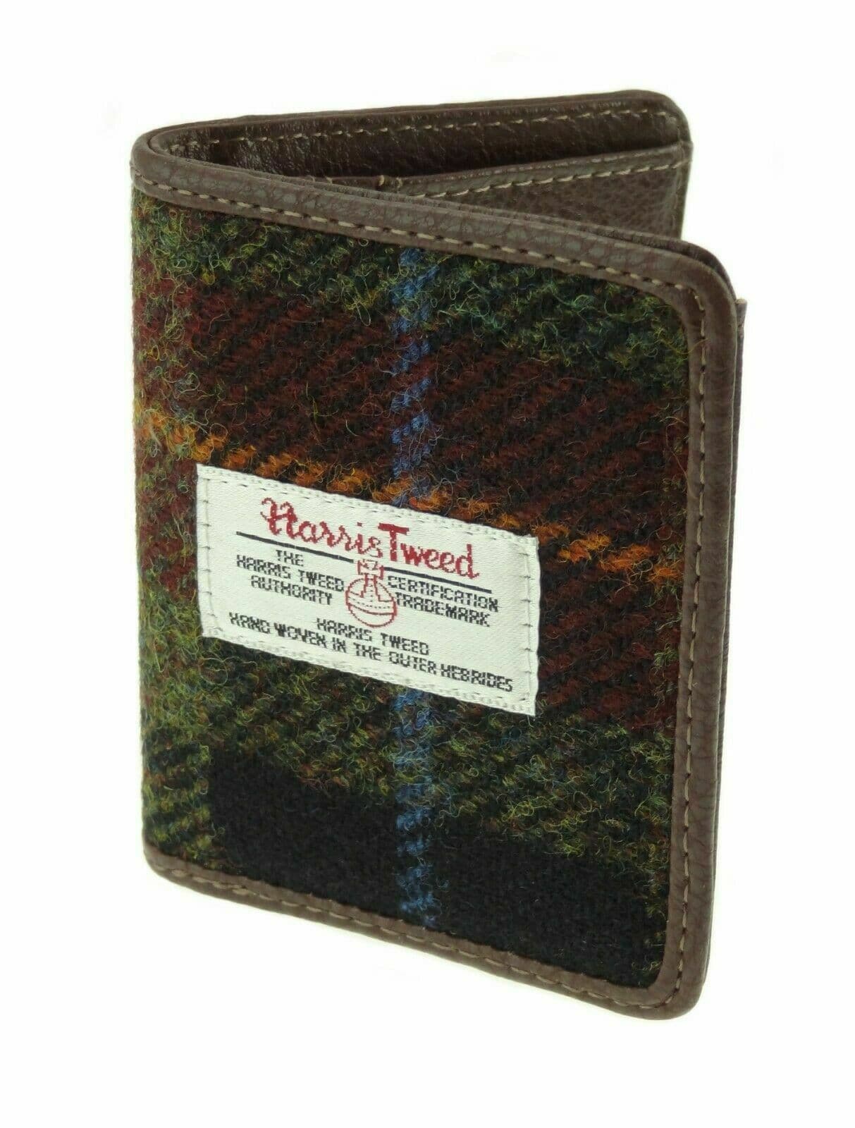 Authentic Harris Tweed Rust Check Credit Card Holder
