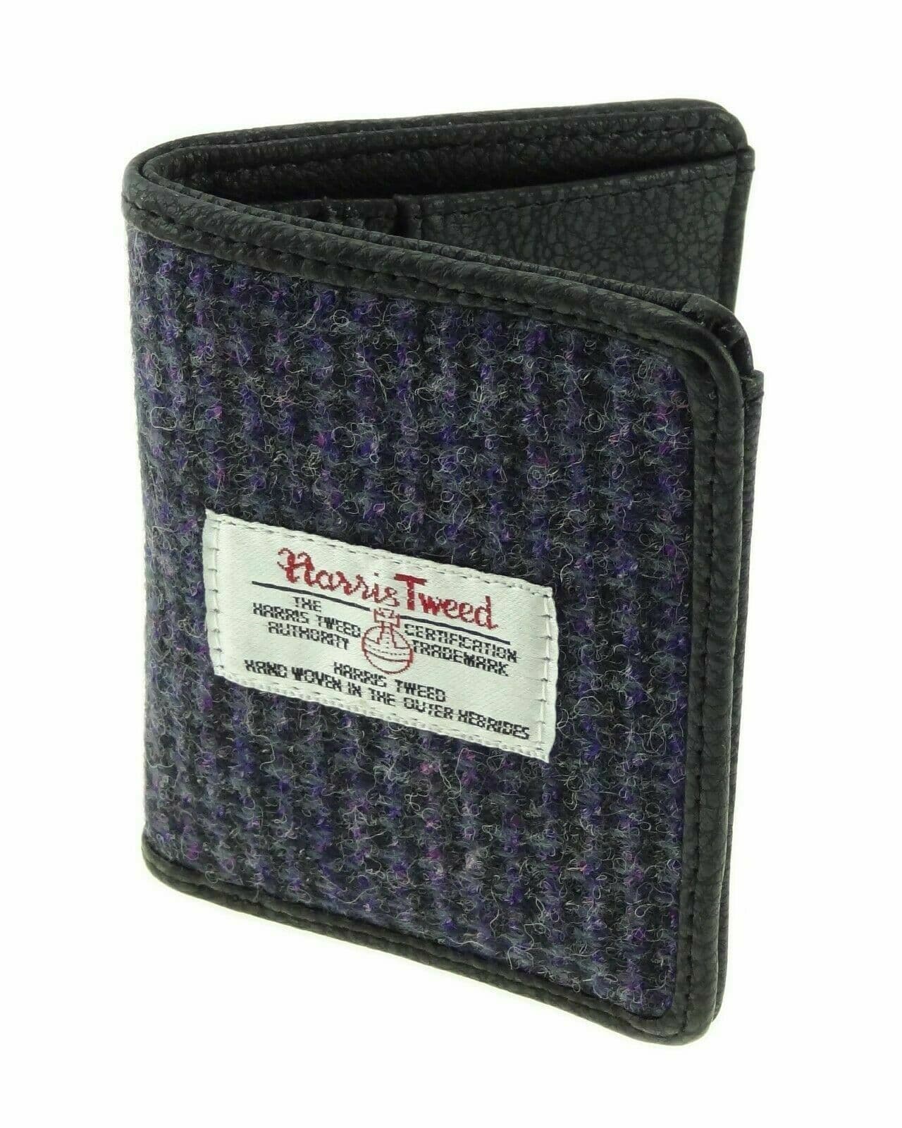 Authentic Harris Tweed Small Purple Check Credit Card holder