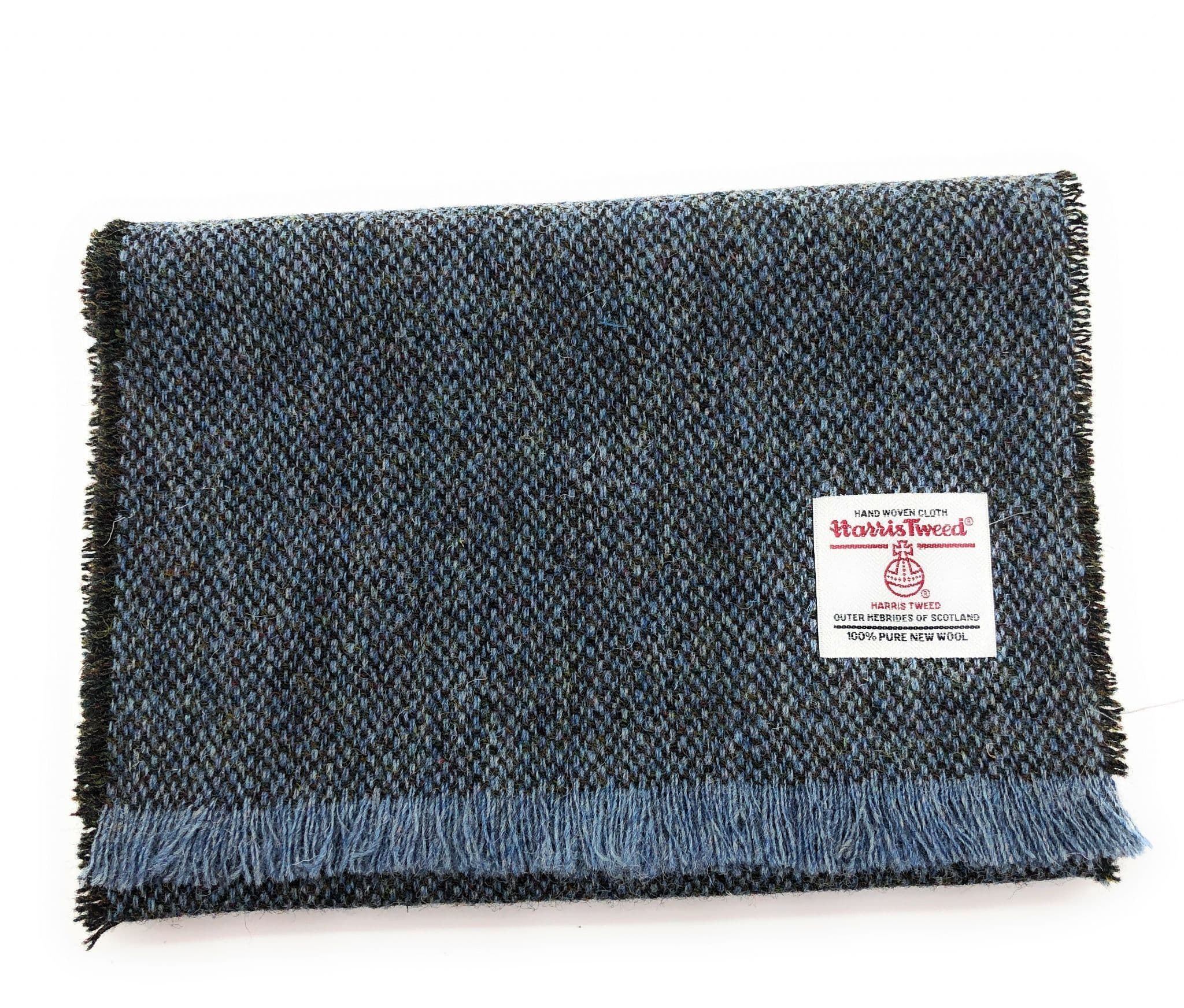 Authentic Harris Tweed Unisex Blue Fleck Tweed Scarf
