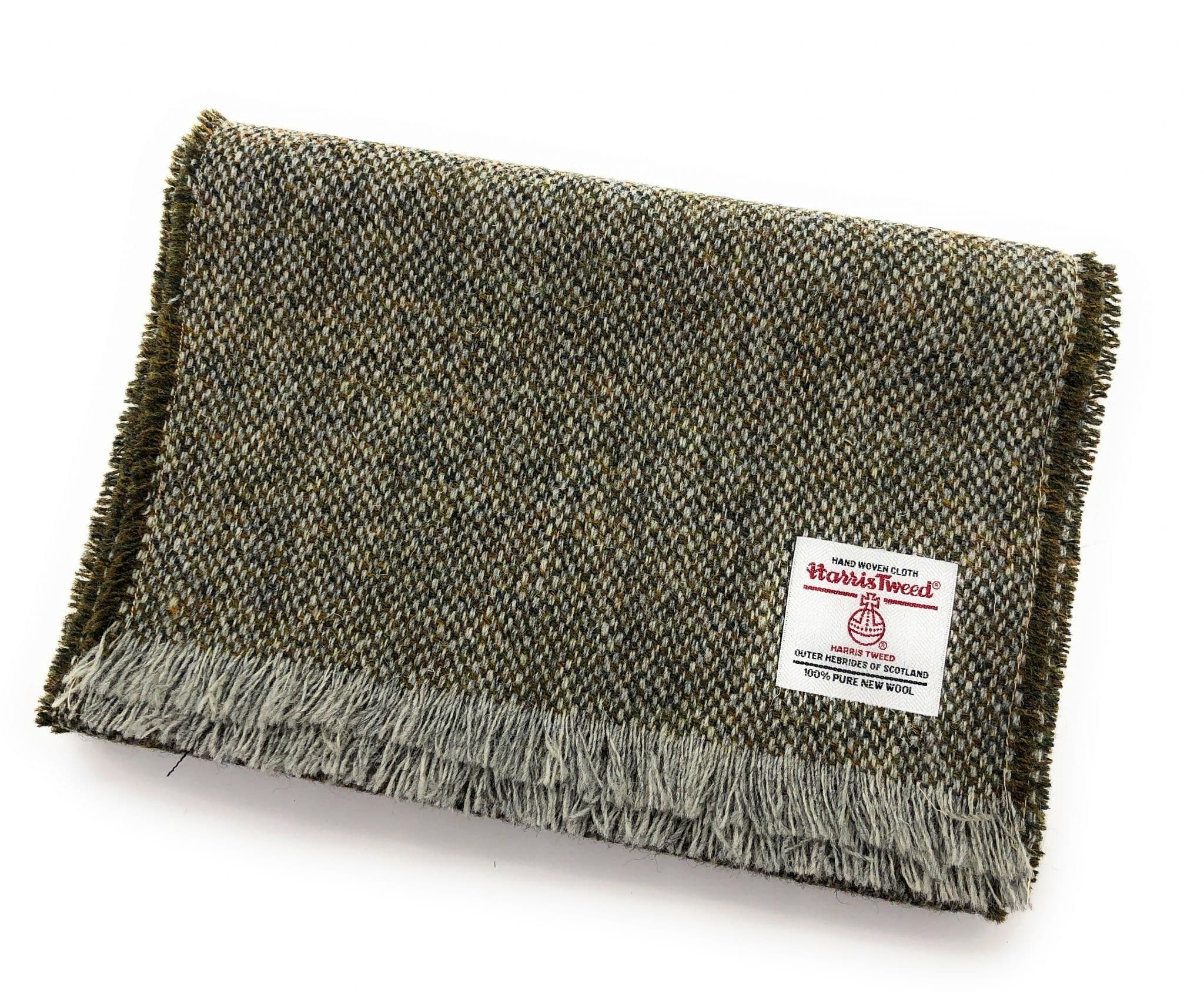 Authentic Harris Tweed Unisex Green Fleck Tweed Scarf