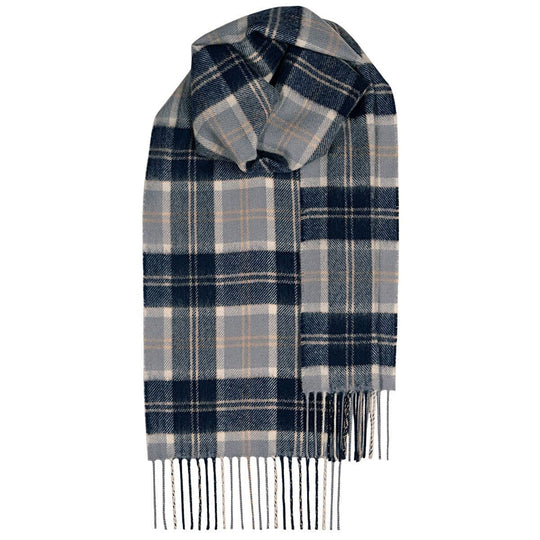 Bannockbane Grey  Pure Lambswool Unisex Scarf - Made in Scotland