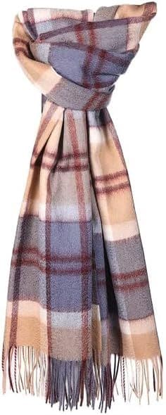 Bannockbane Navy Tartan Luxury Pure Cashmere Stole