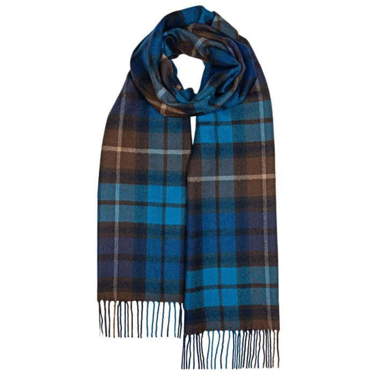 Buchanan Blue Luxury Oversized  Pure Lambswool  Unisex Scarf - Made in Scotland