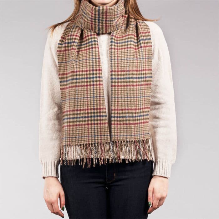 Culross Check Luxury Oversized Pure Lambswool Unisex Scarf - Made in UK