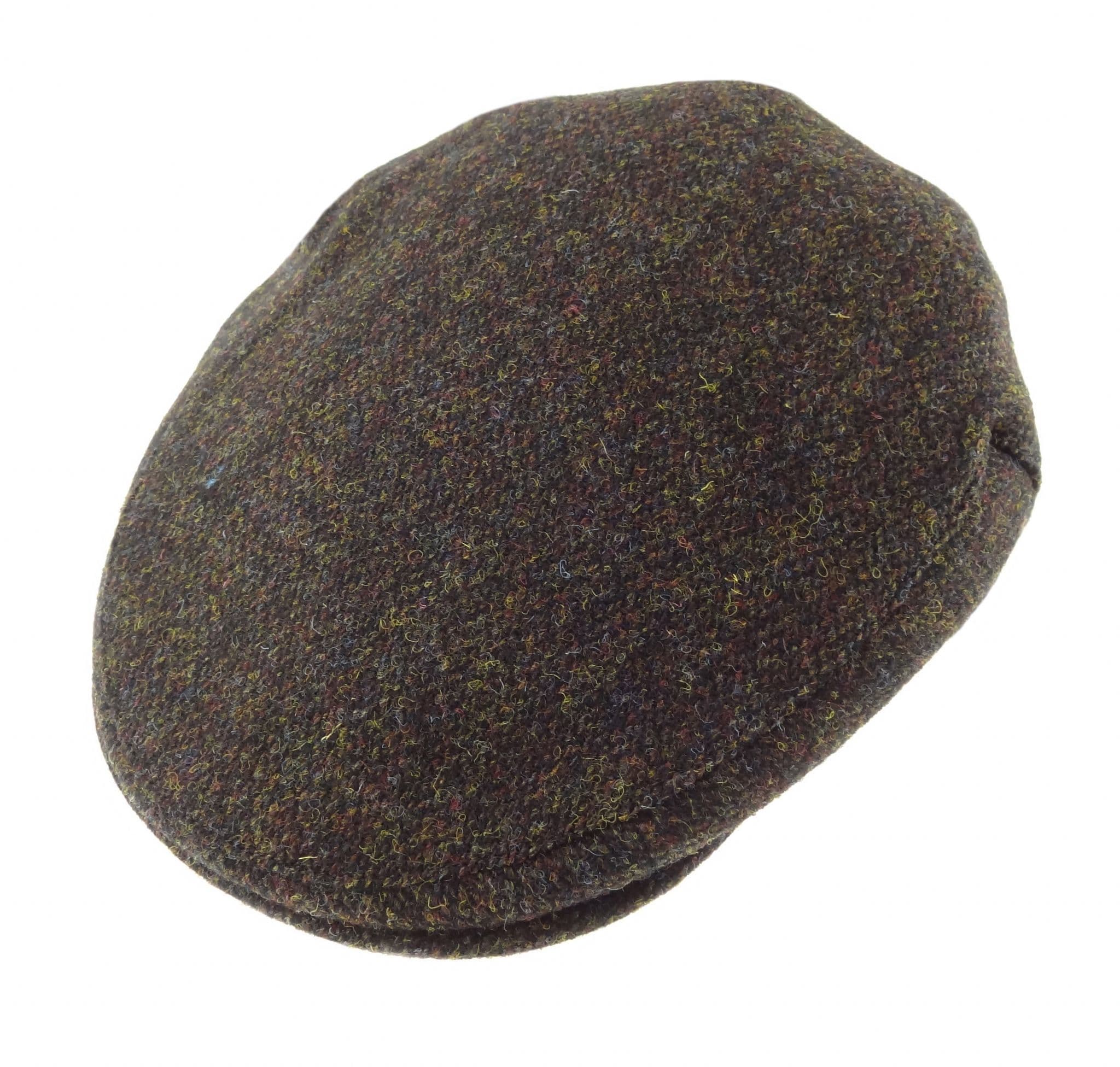 Gents Authentic Harris Tweed Brown Flat Cap