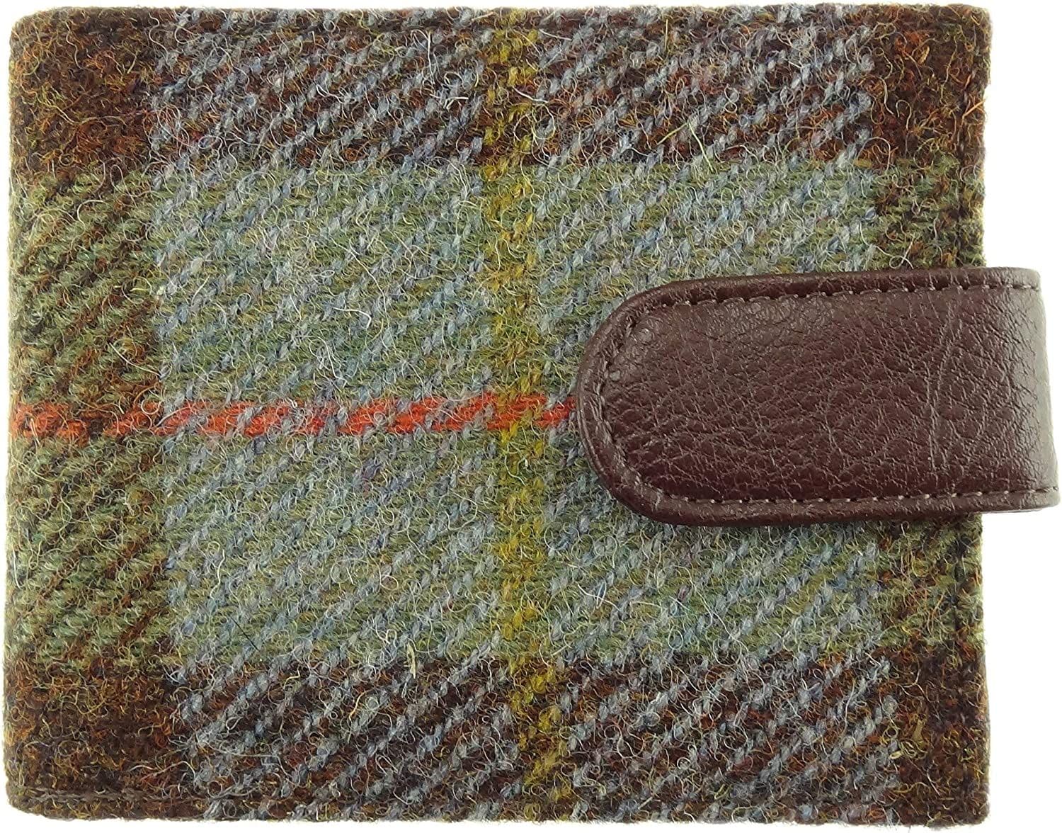 Gents Authentic Harris Tweed Classic Coin Wallet in MacLeod Tartan