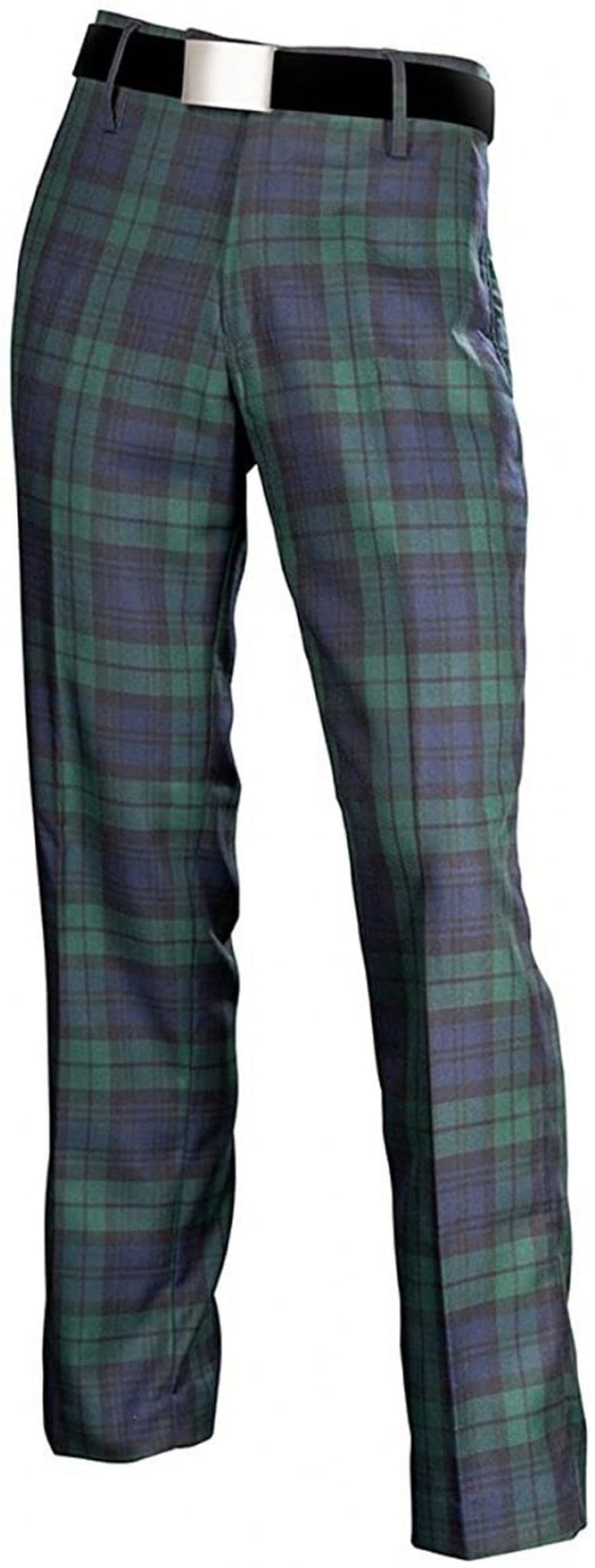 Gents black watch tartan trousers
