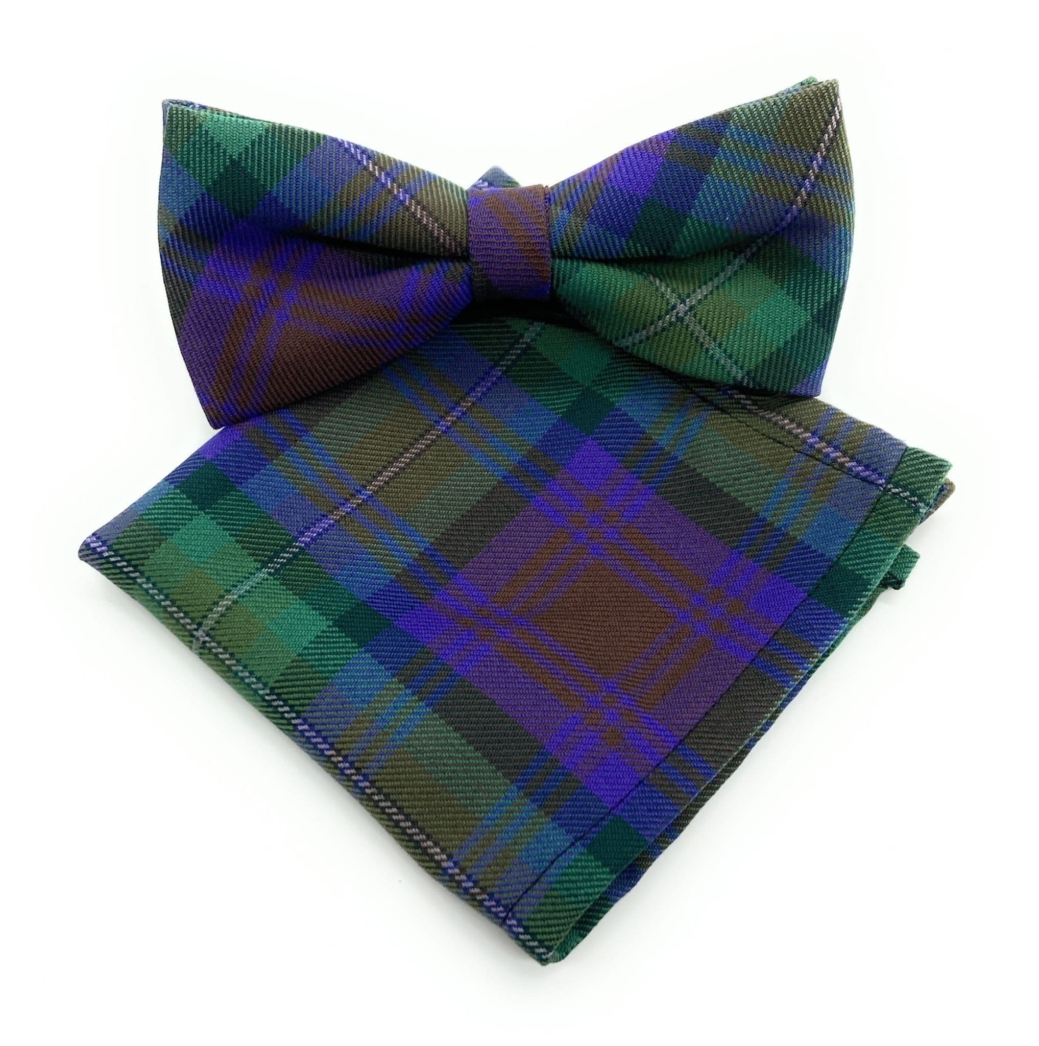 Gents Isle Of Skye Tartan Bow Tie & Matching Pocket Square Set