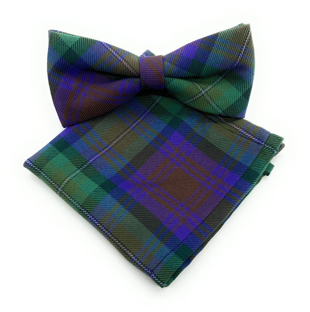 Gents Isle Of Skye Tartan Bow Tie & Matching Pocket Square Set