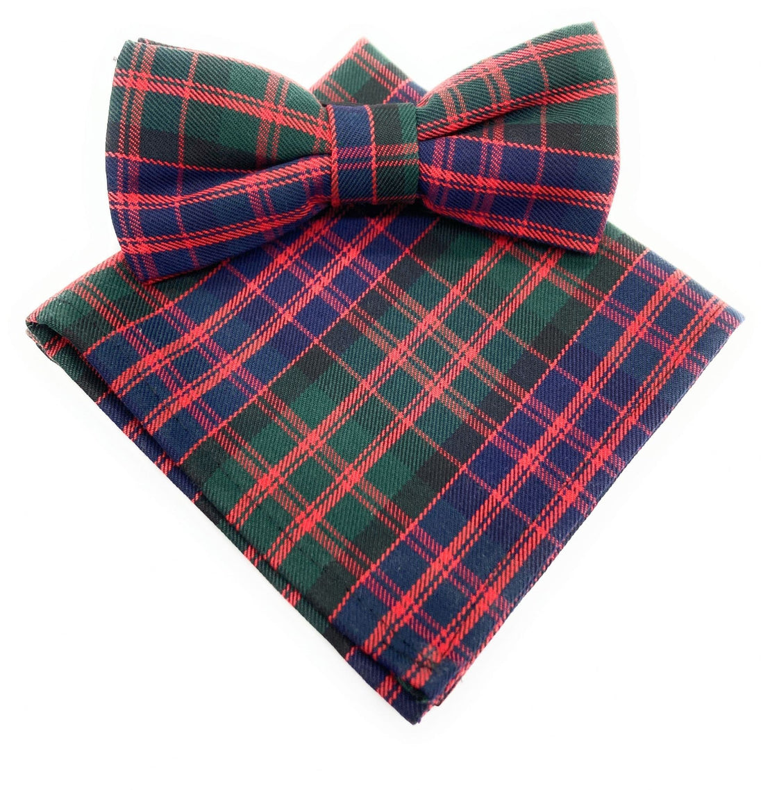 Gents MacDonald Modern Tartan Bow Tie & Matching Pocket Square Set