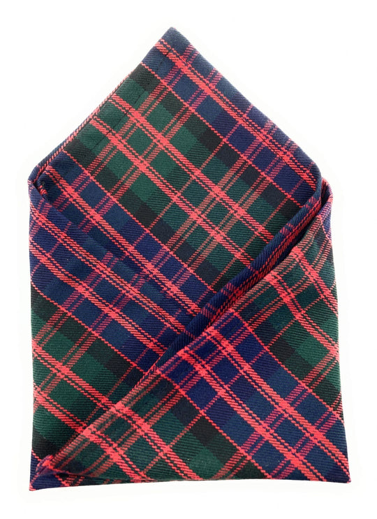 Gents MacDonald Modern Tartan Polyviscose Pocket Square
