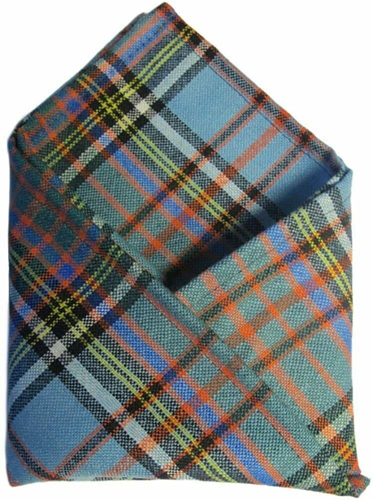 Gents Pure Wool Anderson Ancient Tartan Pocket Square - Made In Scotland