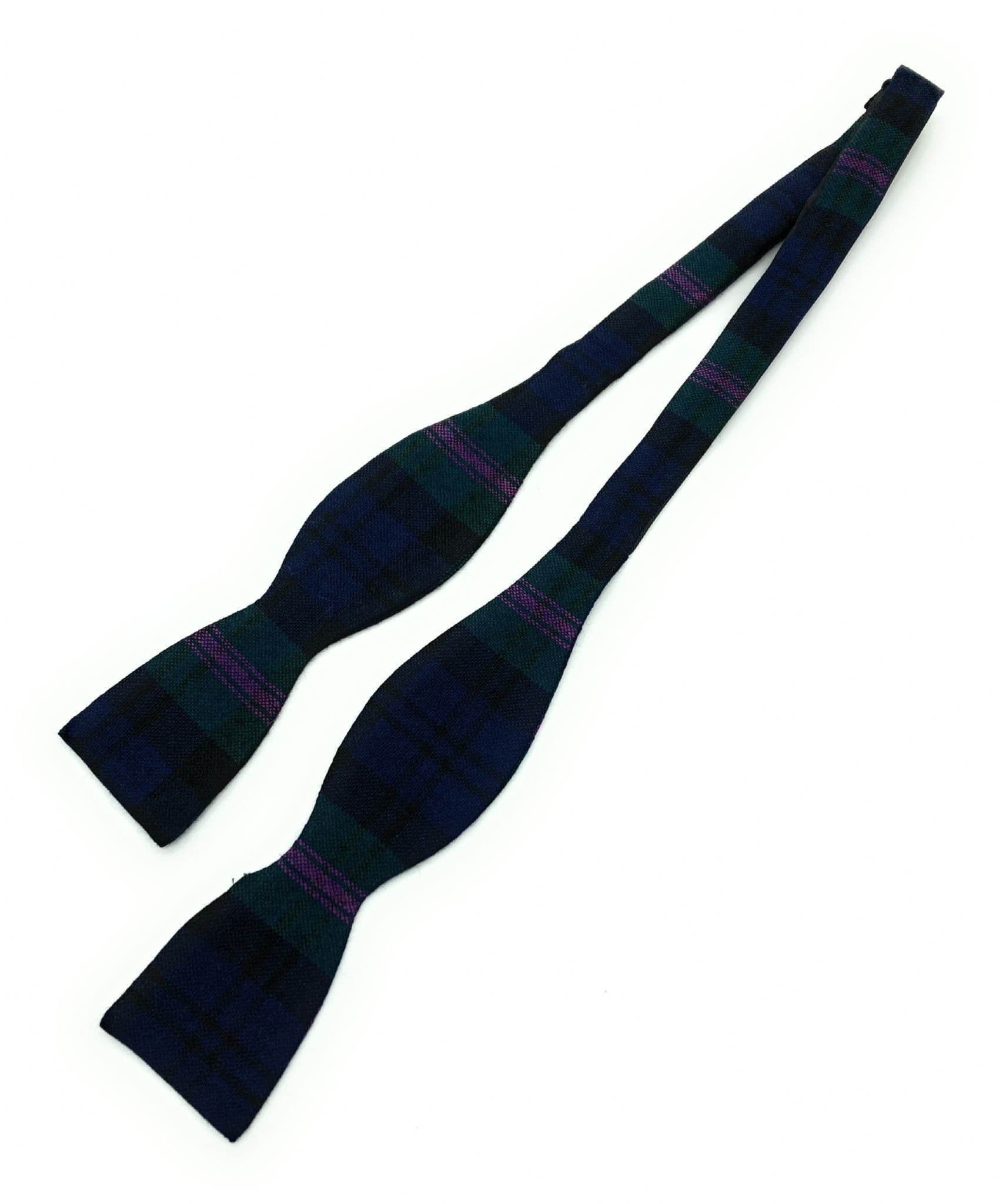 Gents Pure Wool Baird Modern Tartan Self Tied Bow Made In Scotland