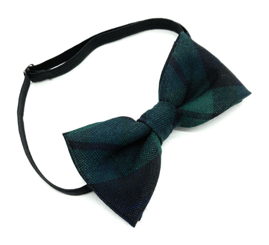 Gents Pure Wool Black Watch Tartan Cummerbund & Bow Tie Set - Made in Scotland