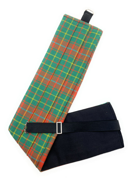 Gents Pure Wool Burnett Ancient Tartan Cummerbund Made In Scotland