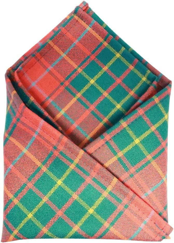 Gents Pure Wool Burnett Ancient Tartan Pocket Square - Made In Scotland
