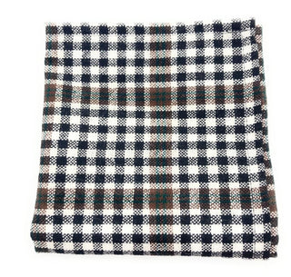 Gents Pure Wool Burns Check Tartan Pocket Square - Made In Scotland