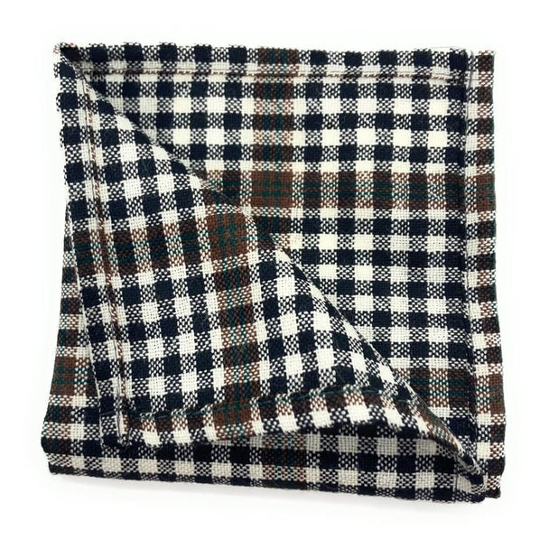 Gents Pure Wool Burns Check Tartan Pocket Square - Made In Scotland