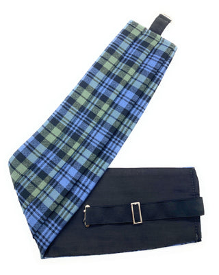 Gents Pure Wool Campbell Faded Weathered Tartan Cummerbund Made In Scotland