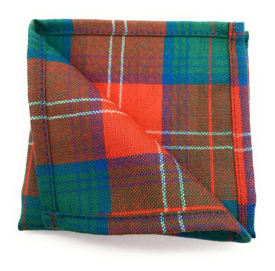 Gents Pure Wool Chisholm Ancient Tartan Pocket Square - Made In Scotland