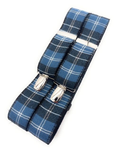 Gents Pure Wool Clark Ancient Tartan Trousers Braces- Made In Scotland