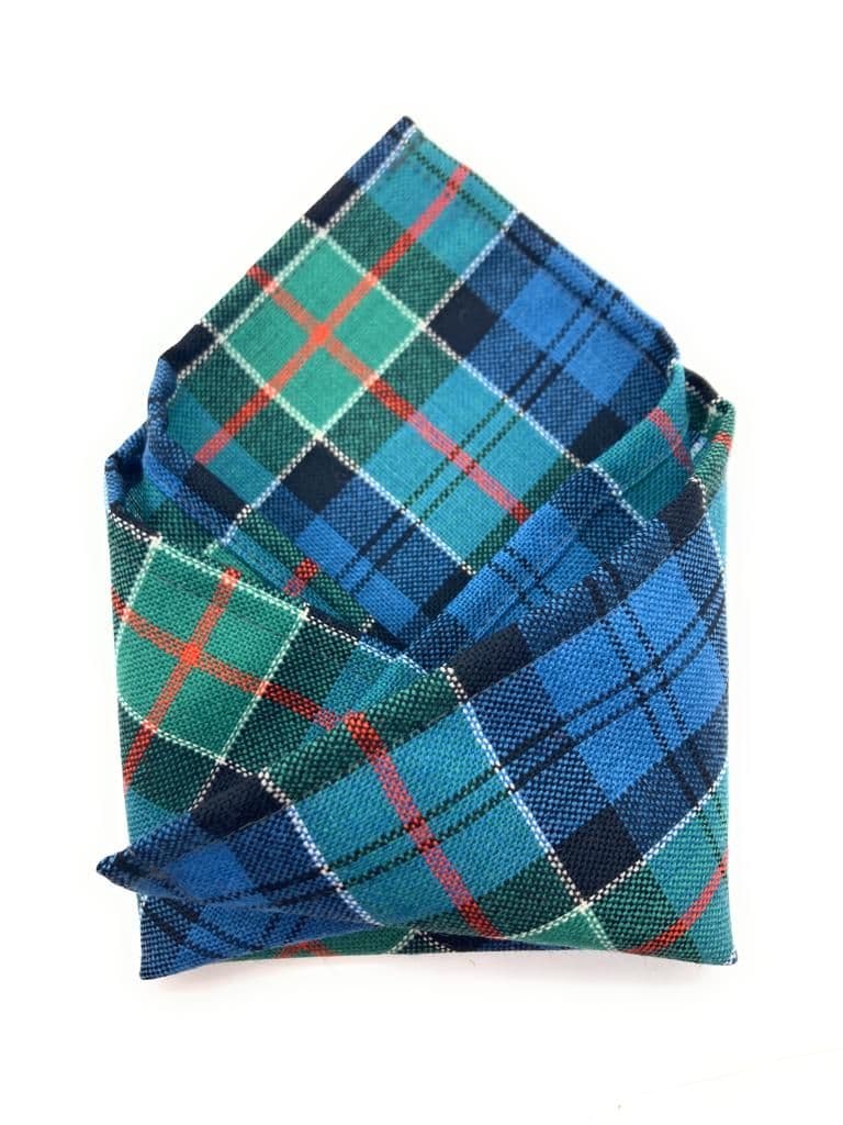 Gents Pure Wool Colquhoun Ancient Tartan Pocket Square - Made In Scotland