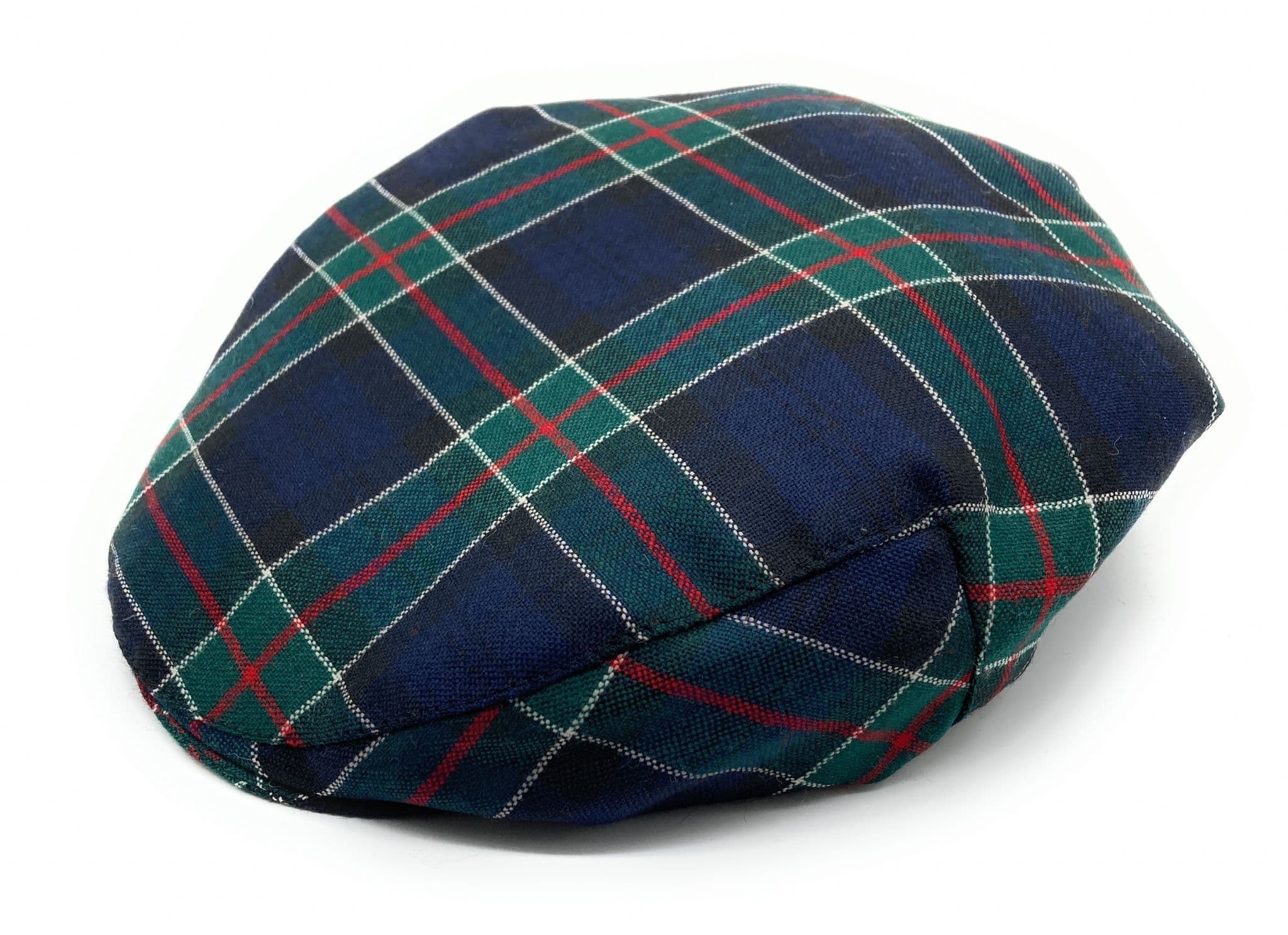 Gents Pure Wool Colquhoun Tartan One Size Flat Cap - Made In Scotland
