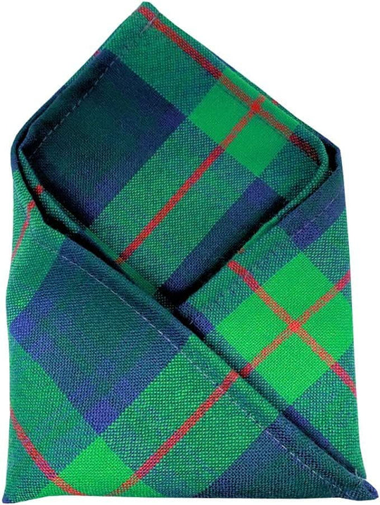 Gents Pure Wool Cranston Modern Tartan Pocket Square - Made In Scotland