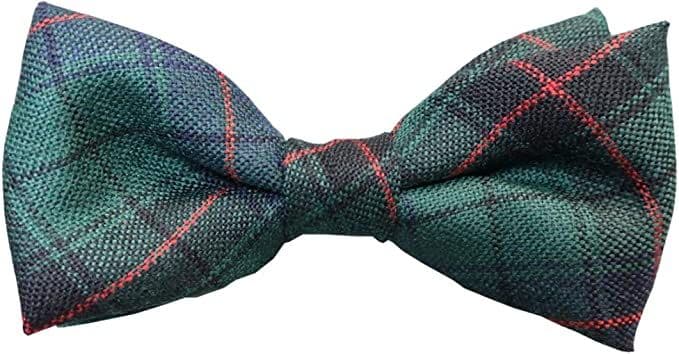 Gents Pure Wool Davidson Modern Tartan Bow Tie Made in Scotland