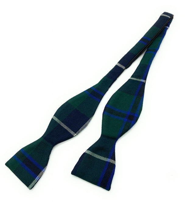 Gents Pure Wool Douglas Modern Tartan Self Tied Bow Tie Made in Scotland
