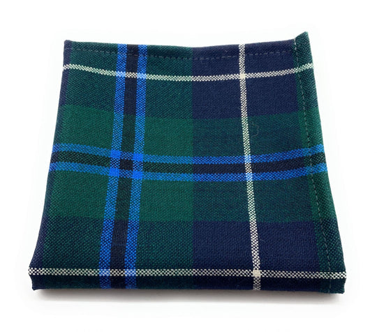 Gents Pure Wool Douglas Tartan Pocket Square - Made in Scotland