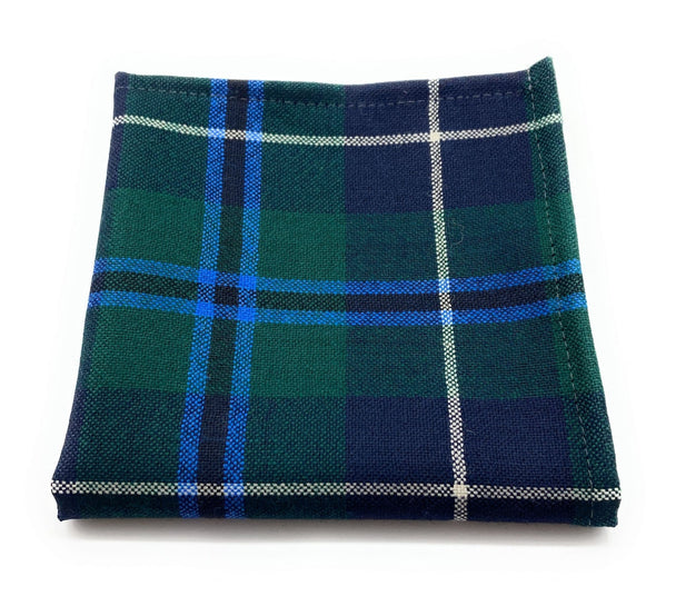 Gents Pure Wool Douglas Tartan Pocket Square - Made in Scotland