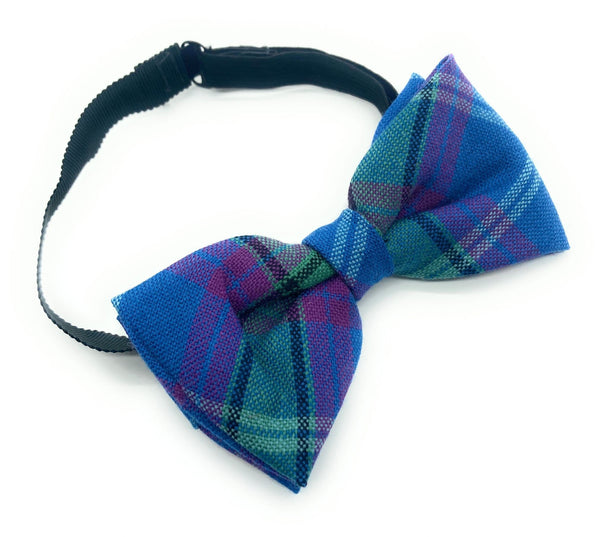 Gents Pure Wool Dunbartonshire Tartan Cummerbund & Bow Tie Set - Made in Scotland
