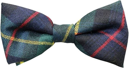 Gents Pure Wool Farquharson Modern Tartan Bow Tie Made in Scotland