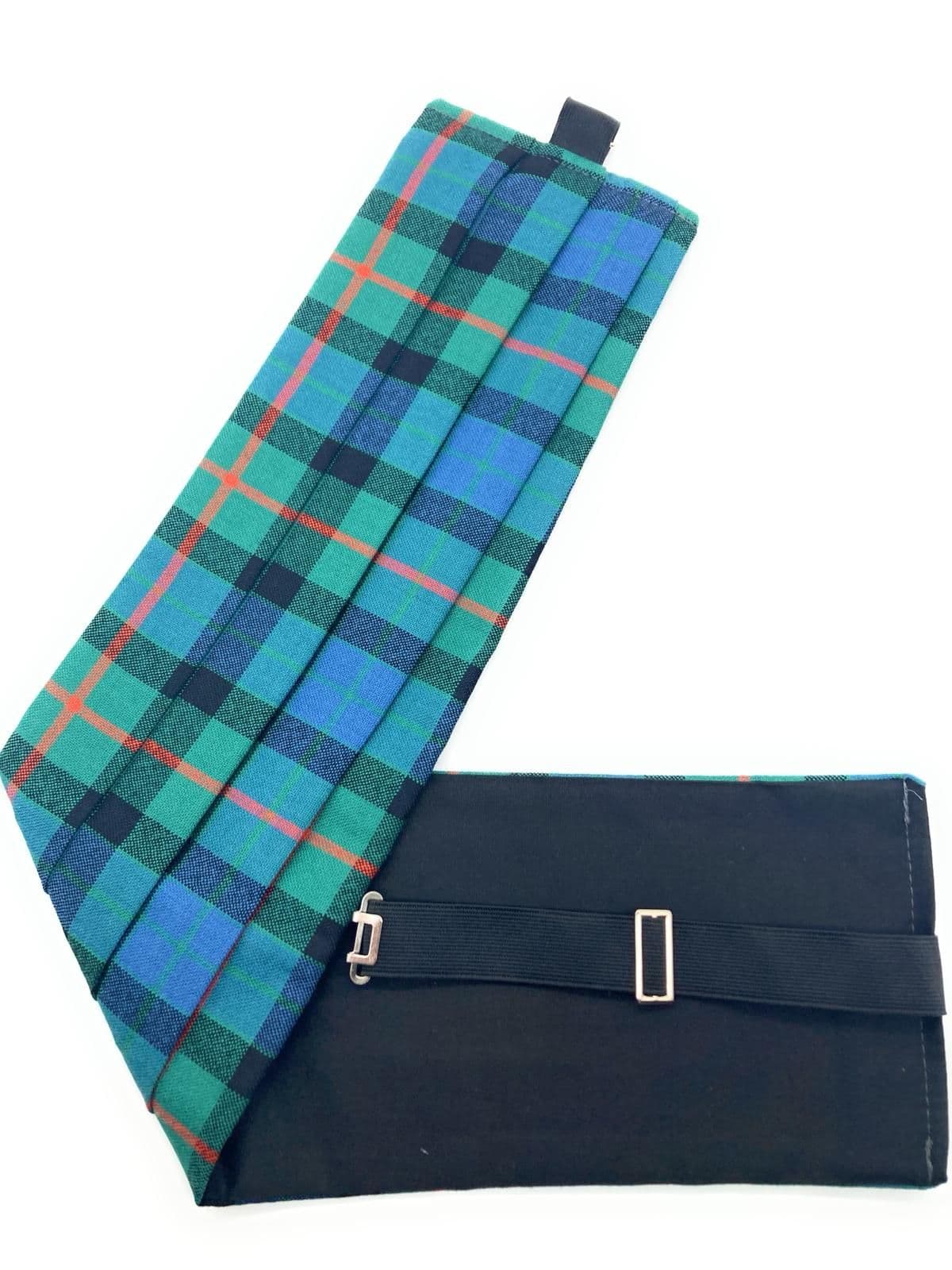 Gents Pure Wool Flower of Scotland Tartan Cummerbund Made In Scotland