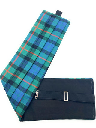Gents Pure Wool Flower of Scotland Tartan Cummerbund Made In Scotland