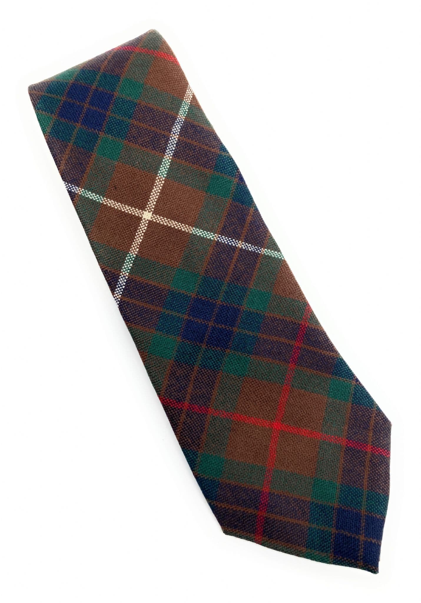 Gents Pure Wool Fraser Hunting Tartan Tie  Made in Scotland