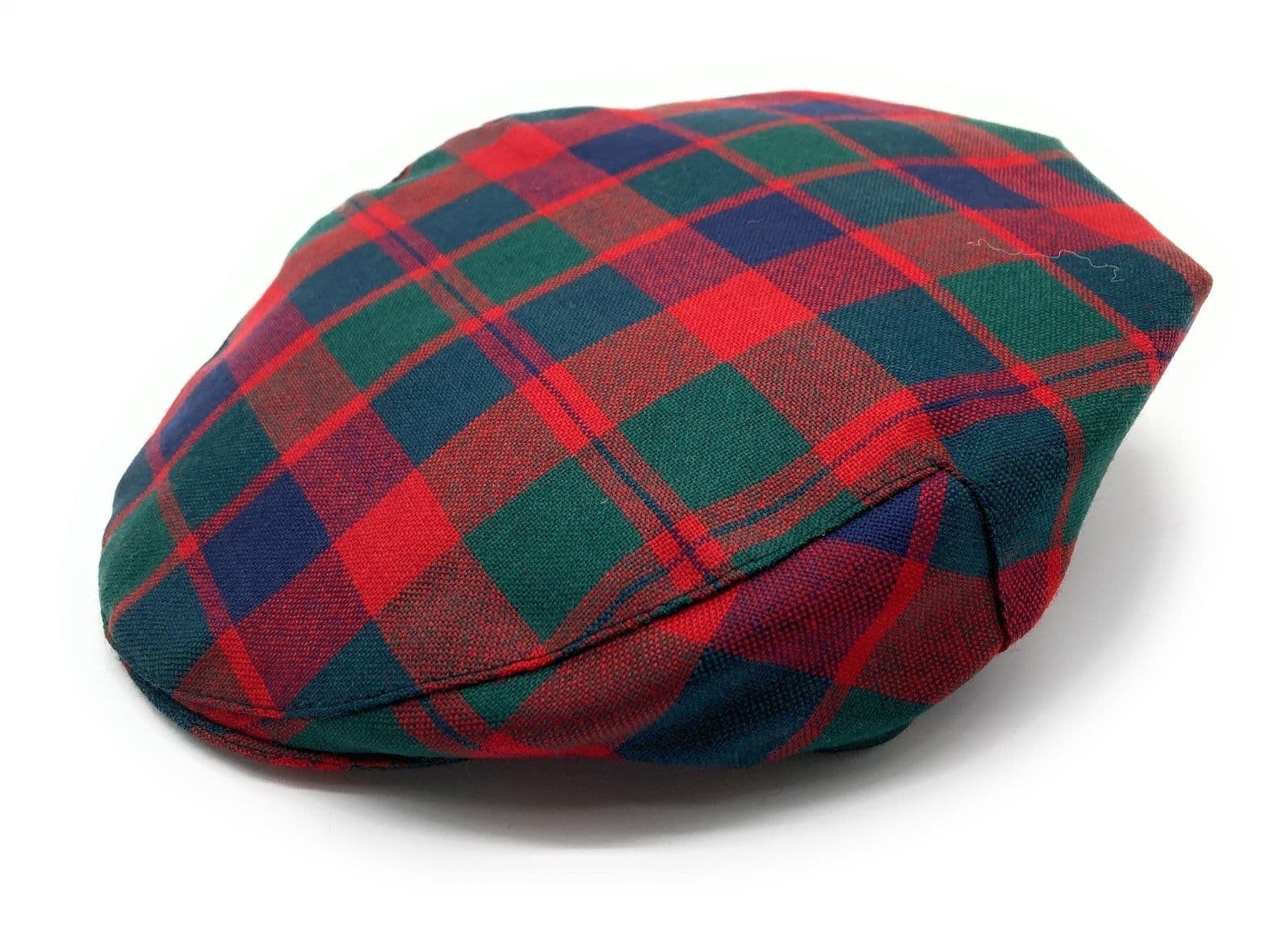 Gents Pure Wool Glasgow Tartan Flat Cap