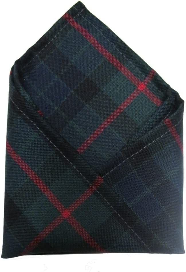 Gents Pure Wool Gunn Modern Tartan Pocket Square - Made In Scotland