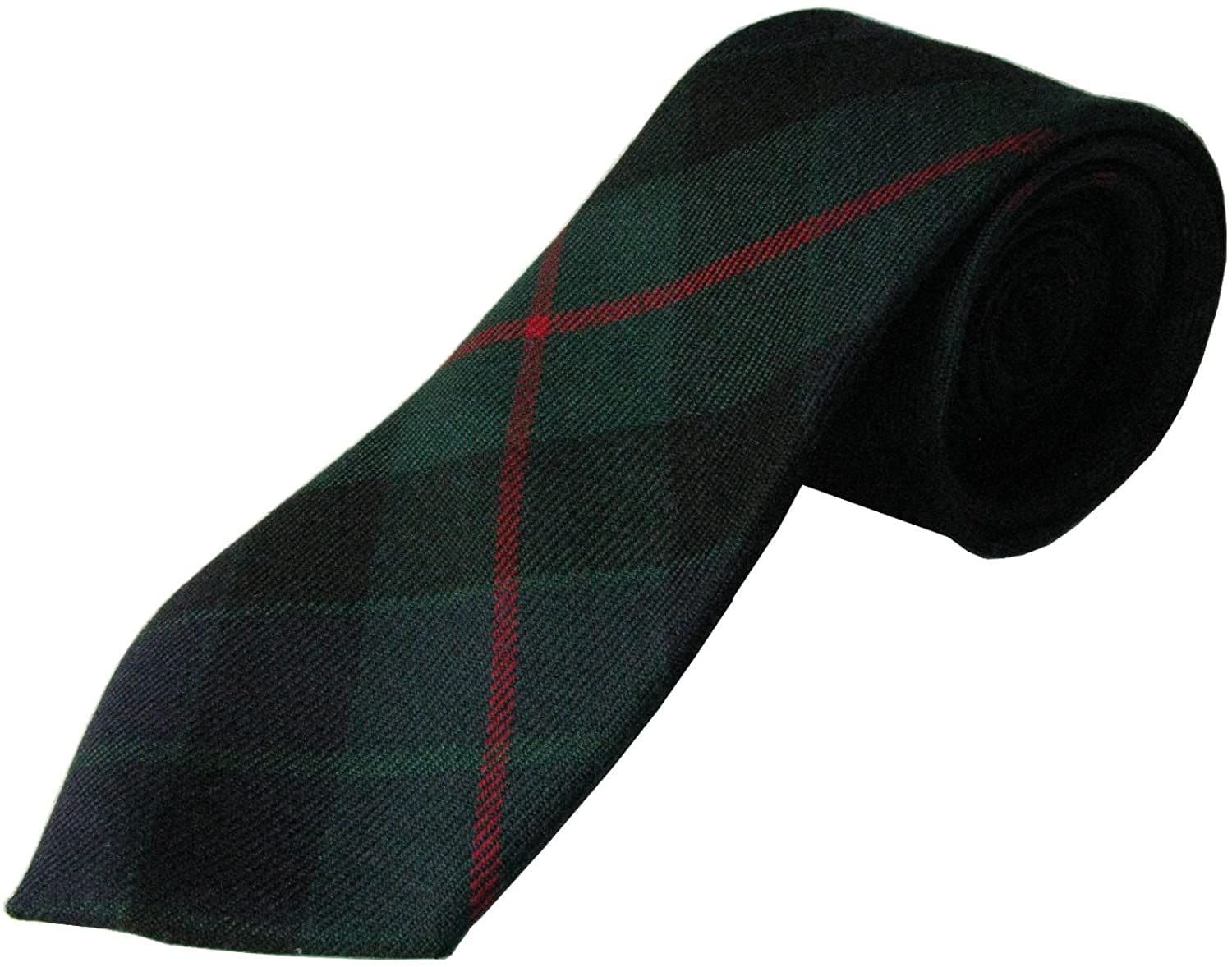 Gents Pure Wool Gunn Modern Tartan Tie  Made in Scotland