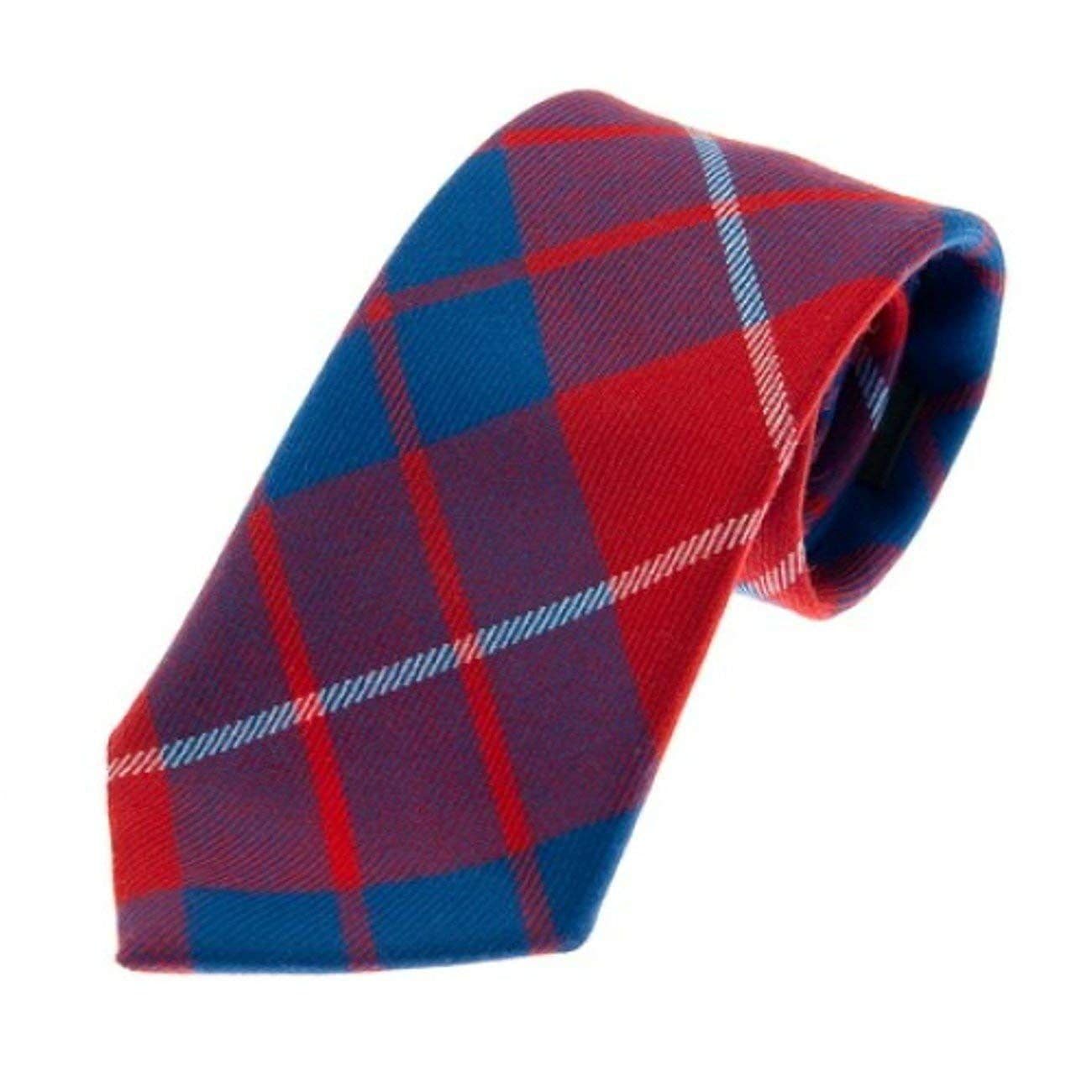 Gents Pure Wool Hamilton Tartan Tie  Made in Scotland