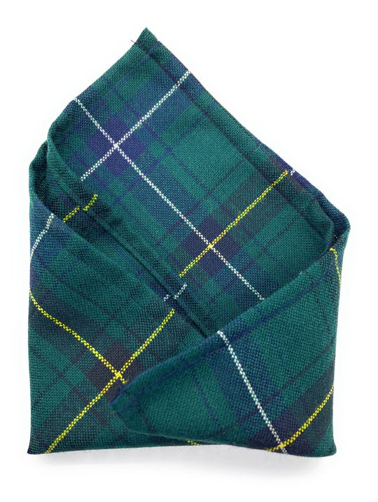 Gents Pure Wool Henderson Modern Tartan Pocket Square - Made In Scotland
