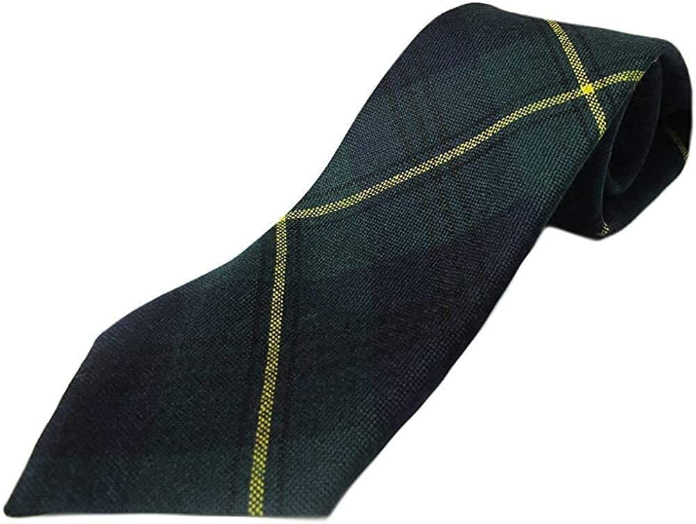 Gents Pure Wool Johnston Tartan Tie  Made in Scotland