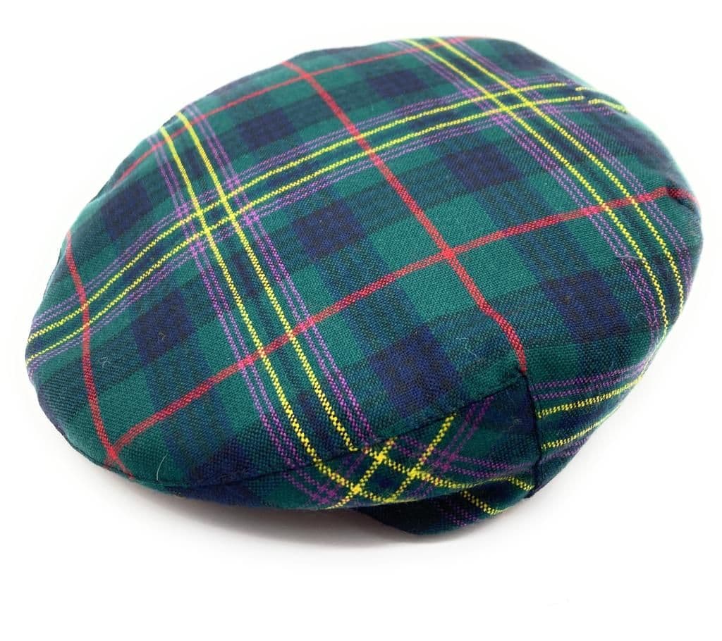Gents Pure Wool  Kennedy  Modern Tartan One Size Flat Cap Made in Scotland
