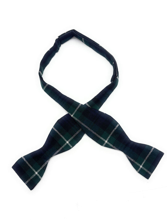 Gents Pure Wool Lamont Modern Tartan Self Tied Bow Tie Made in Scotland