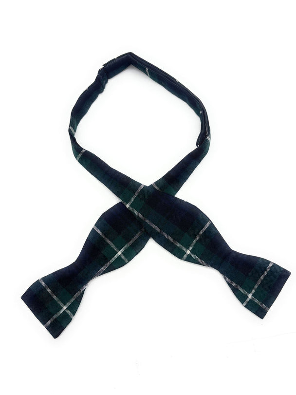 Gents Pure Wool Lamont Modern Tartan Self Tied Bow Tie Made in Scotland