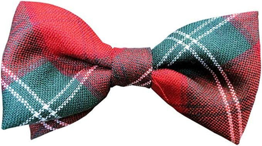 Gents Pure Wool Lennox Modern Tartan Bow Tie Made in Scotland