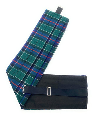 Gents Pure Wool Leslie Hunting Modern Tartan Cummerbund Made In Scotland